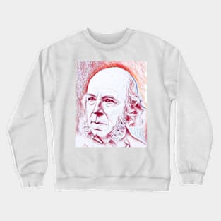 Herbert Spencer Portrait | Herbert Spencer Artwork | Line Art Crewneck Sweatshirt